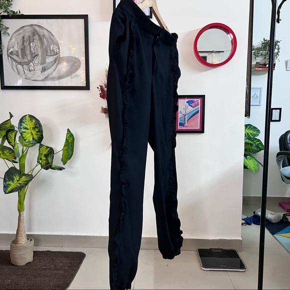 Frill side detailing pants witn cuffed hem & pockets - Zara - Picture 4 of 4